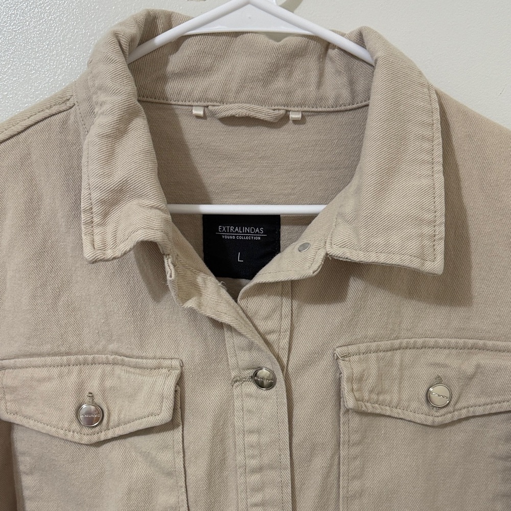 Women's Tan Heavy-Duty Denim Jacket